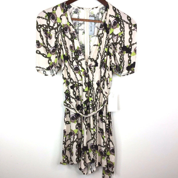 NEW Blue Life Russ Romper Chain Bloom Floral Small Revolve - Picture 5 of 9